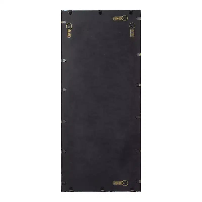 Specchio decorativo rettangolare in metallo, 13x3, nero