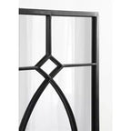 Specchio decorativo rettangolare in metallo, 13x3, nero
