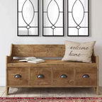 Specchio decorativo rettangolare in metallo, 13x3, nero