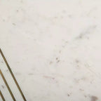 Tavolino d'appoggio in marmo - Bianco/Ottone