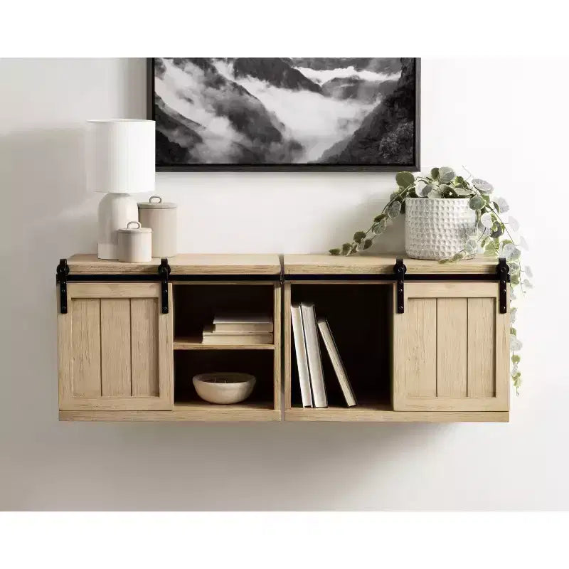 Tavolino galleggiante Cates Wood con armadietto