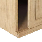 Tavolino sospeso in legno con armadietto