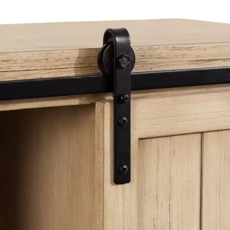 Tavolino sospeso in legno con armadietto