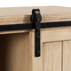 Tavolino sospeso in legno con armadietto