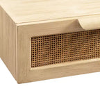 Tavolino sospeso in rattan
