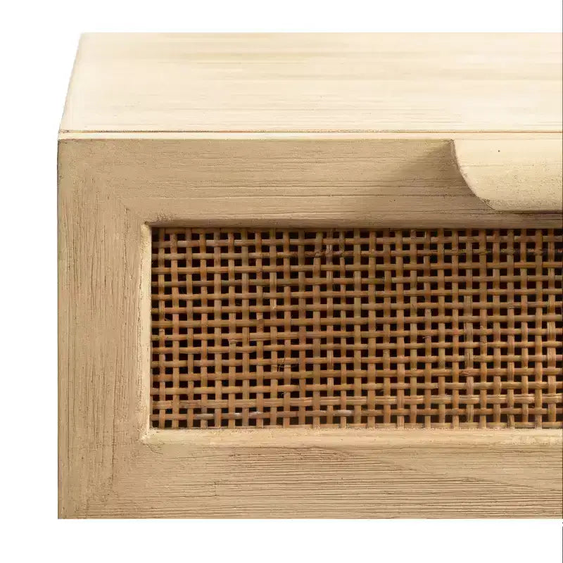 Tavolino sospeso in rattan