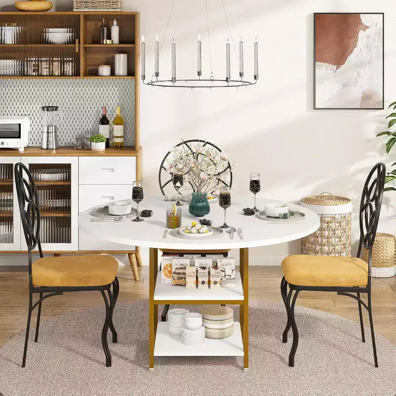 Tavolo da pranzo rotondo da 119,4 cm per 4 persone
