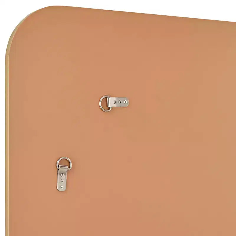 Specchio da Parete Rettangolare da Toilette Moderno, con Bordo Smussato e Cornice Dorata, 71 cm di Larghezza, per Bagno, Camera da Letto, Soggiorno