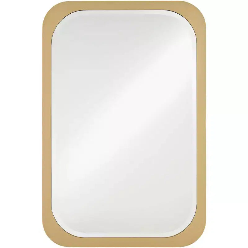 Devonshire Rectangular Vanity Wall Mirror Modern Beveled Glass Gold Frame 28 Wide for Bathroom Bedroom Living Room