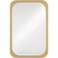 Devonshire Rectangular Vanity Wall Mirror Modern Beveled Glass Gold Frame 28 Wide for Bathroom Bedroom Living Room