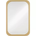 Devonshire Rectangular Vanity Wall Mirror Modern Beveled Glass Gold Frame 28 Wide for Bathroom Bedroom Living Room