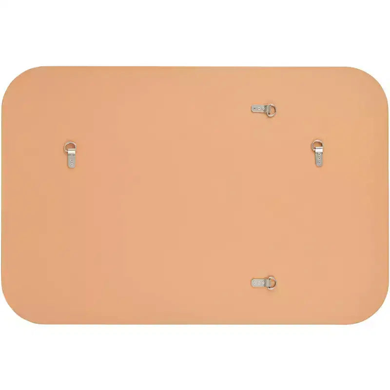 Specchio da Parete Rettangolare da Toilette Moderno, con Bordo Smussato e Cornice Dorata, 71 cm di Larghezza, per Bagno, Camera da Letto, Soggiorno