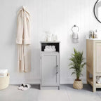 Organizzatore per Mobiletto da Bagno con Anta a Chiusura Magnetica, Ripiano Interno Regolabile e Ripiano Superiore Aperto