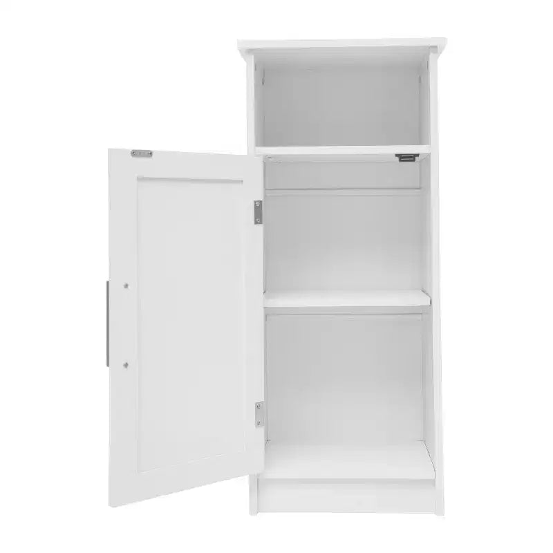 Organizzatore per Mobiletto da Bagno con Anta a Chiusura Magnetica, Ripiano Interno Regolabile e Ripiano Superiore Aperto