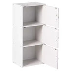 Mobile contenitore multiuso a 3 ante in legno ingegnerizzato resistente per cucina, ufficio, cameretta dei bambini e altra organizzazione domestica