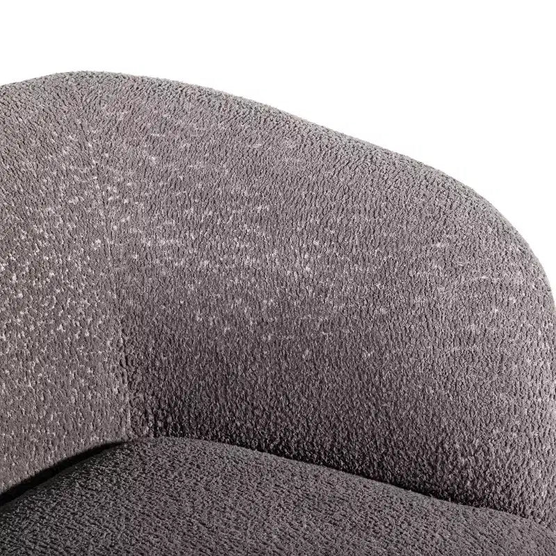 Divano in tessuto bouclé curvo Pinehush Boho da 215,9 cm con cuscini a molle insacchettate