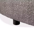 Divano in tessuto bouclé curvo Pinehush Boho da 215,9 cm con cuscini a molle insacchettate