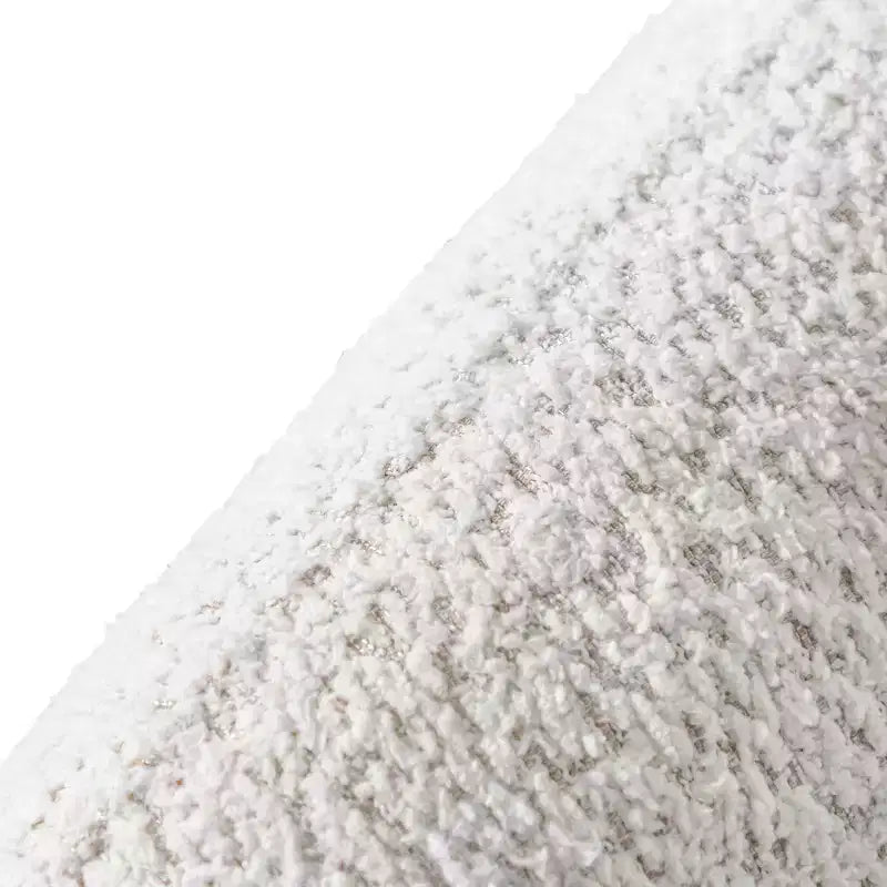 Divano in tessuto bouclé curvo Pinehush Boho da 215,9 cm con cuscini a molle insacchettate