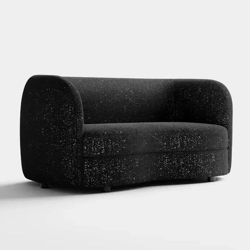215.9 cm Pinehush Boho Curved Boucle Fabric Sofa with Pocket Coil Cushions