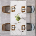 Tavolo da pranzo rettangolare da 160 cm per 4-6 persone, tavolo moderno per sala da pranzo, cucina, soggiorno