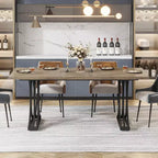 Tavolo da pranzo rettangolare da 160 cm per 4-6 persone, tavolo moderno per sala da pranzo, cucina, soggiorno