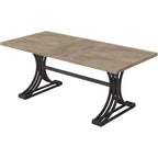 Tavolo da pranzo rettangolare da 160 cm per 4-6 persone, tavolo moderno per sala da pranzo, cucina, soggiorno