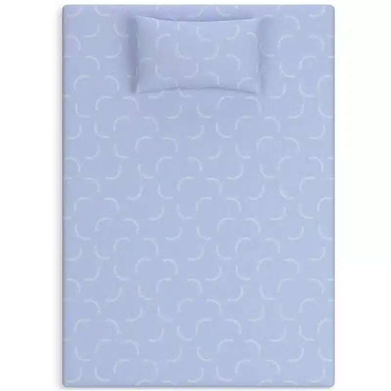 Materasso in memory foam rigido da 7 pollici con fodera in tessuto a maglia elastica e cuscino incluso, Blue Ocean
