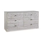 Casual Paxberry 6 Drawer Dresser, Whitewash