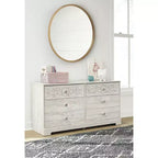 Cassettiera Casual Paxberry a 6 cassetti, finitura Whitewash