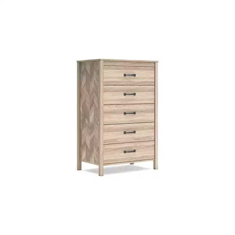Socalle 5 Drawer Dresser, Tan