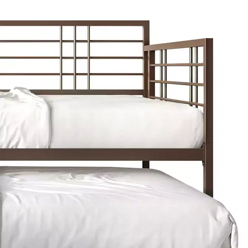 Lettino in metallo con letto estraibile