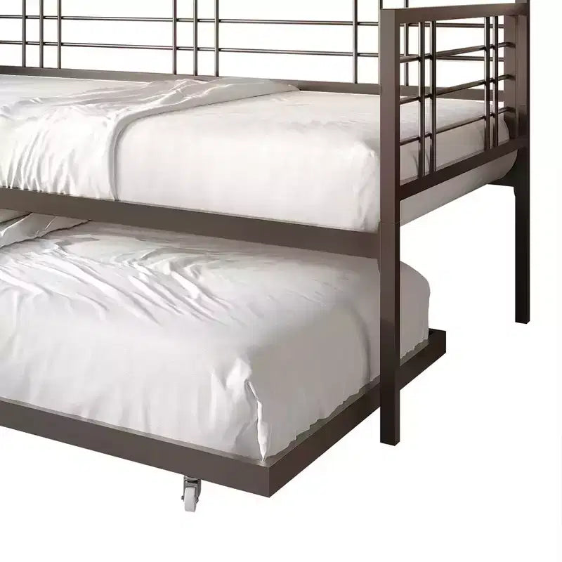 Lettino in metallo con letto estraibile