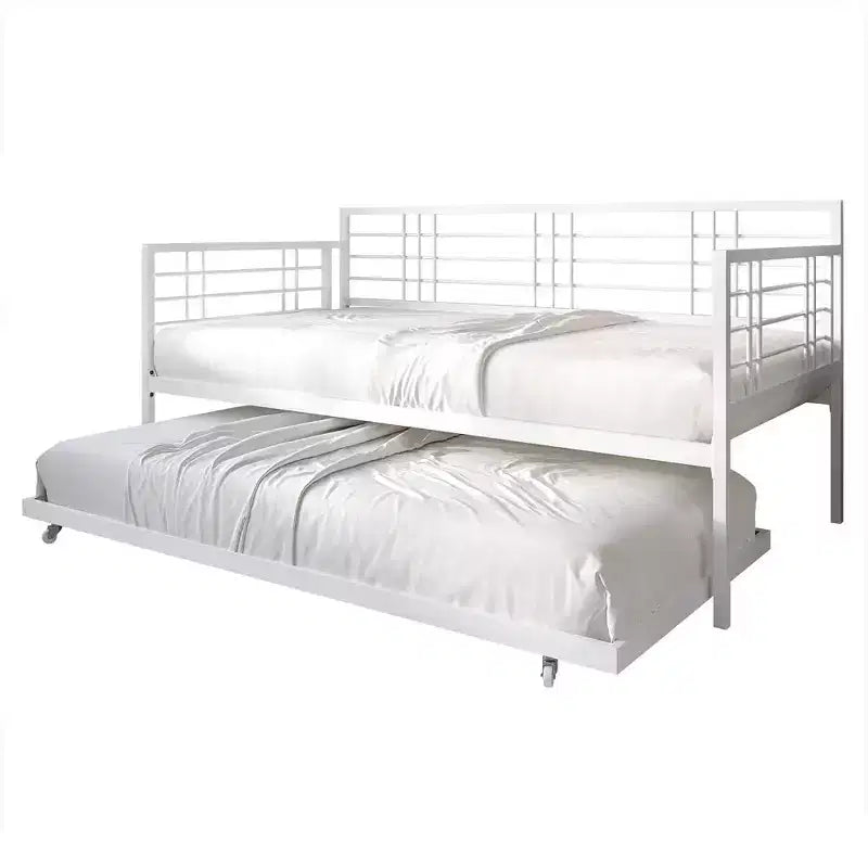 Lettino in metallo con letto estraibile