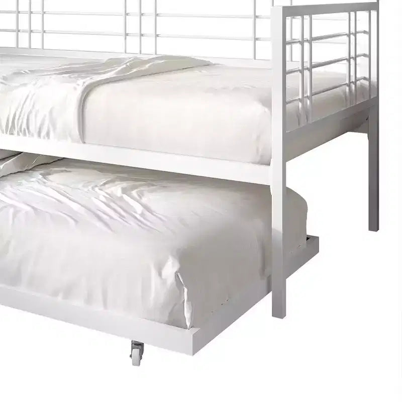 Lettino in metallo con letto estraibile