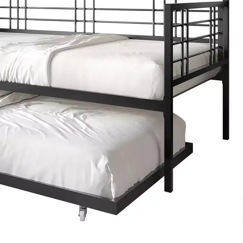 Lettino in metallo con letto estraibile