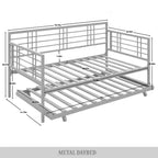 Lettino in metallo con letto estraibile