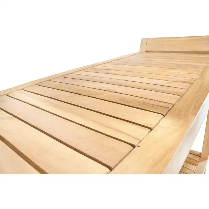 Panca curva per doccia e vasca da bagno da 30 pollici, in legno naturale, con ripiano, colore beige