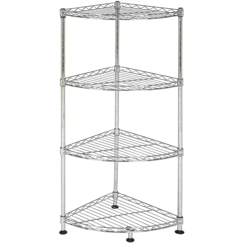 Damaris 4 Tier Corner Rack - Chrome