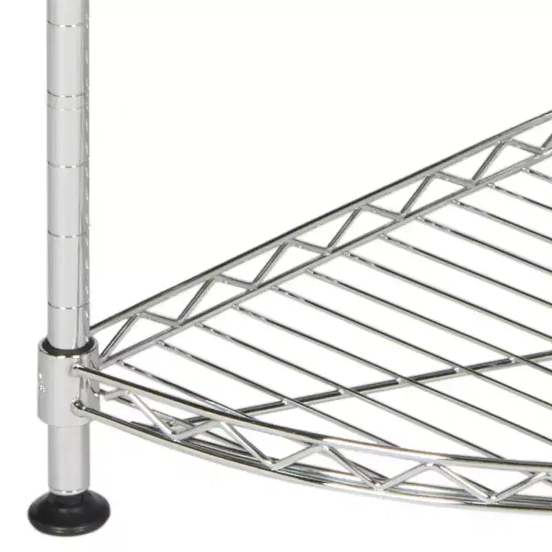 Scaffale angolare a 4 ripiani - Cromato