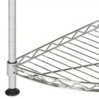 Scaffale angolare a 4 ripiani - Cromato